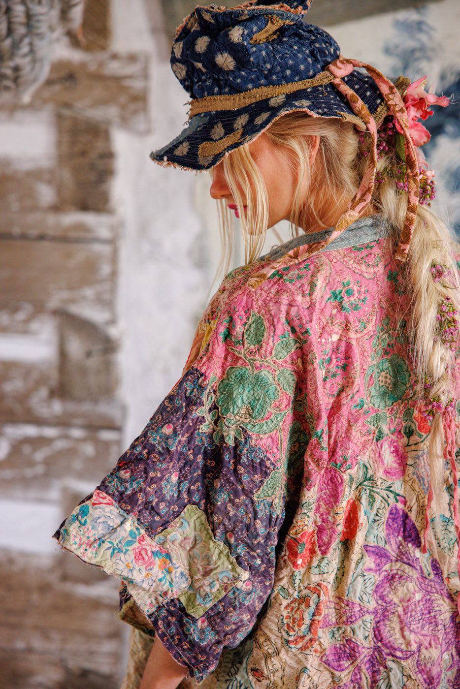 Piecewise Crop Dashi Kimono in Wonderland by Magnolia Pearl