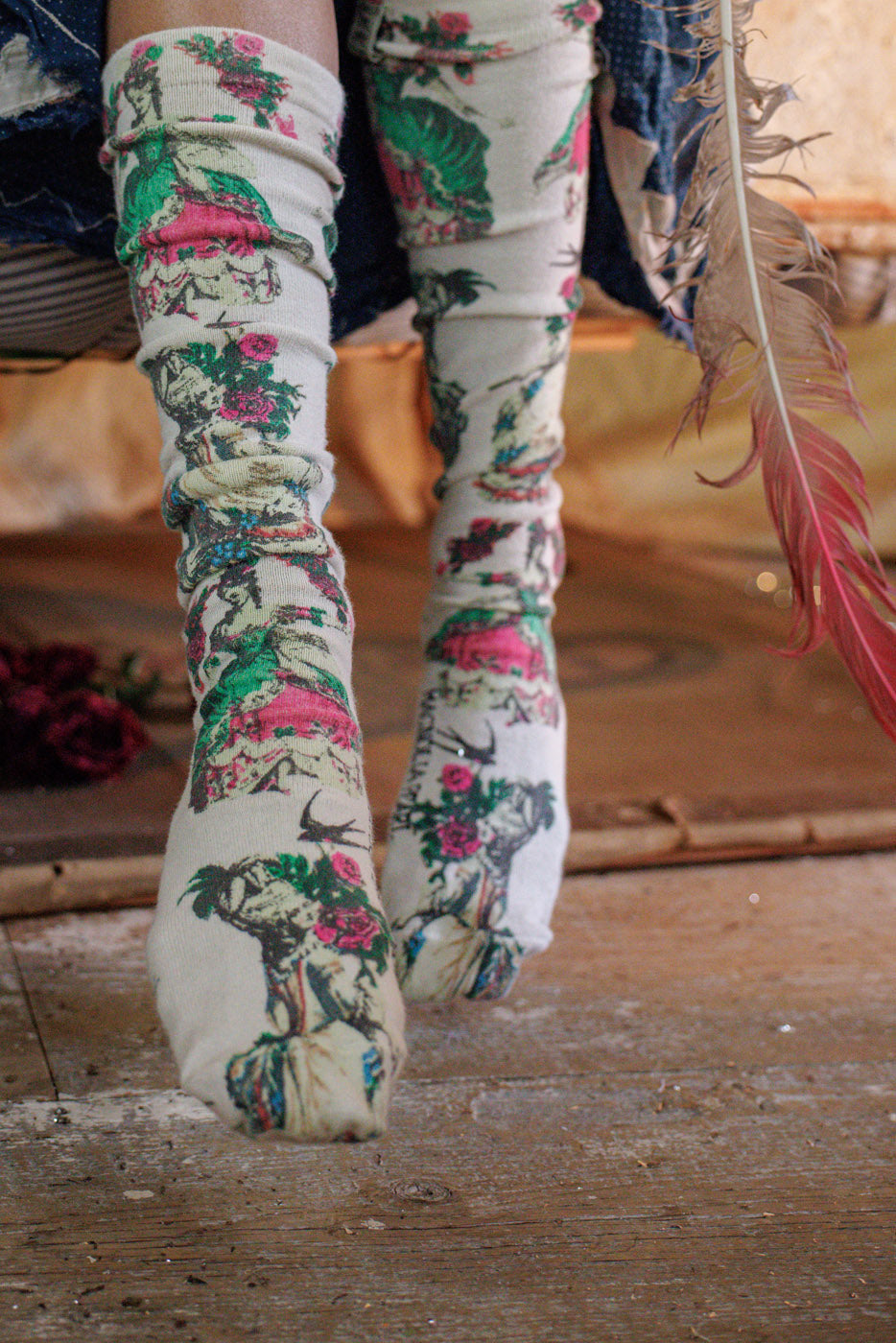 La Dame Verte OTK Socks by Magnolia Pearl