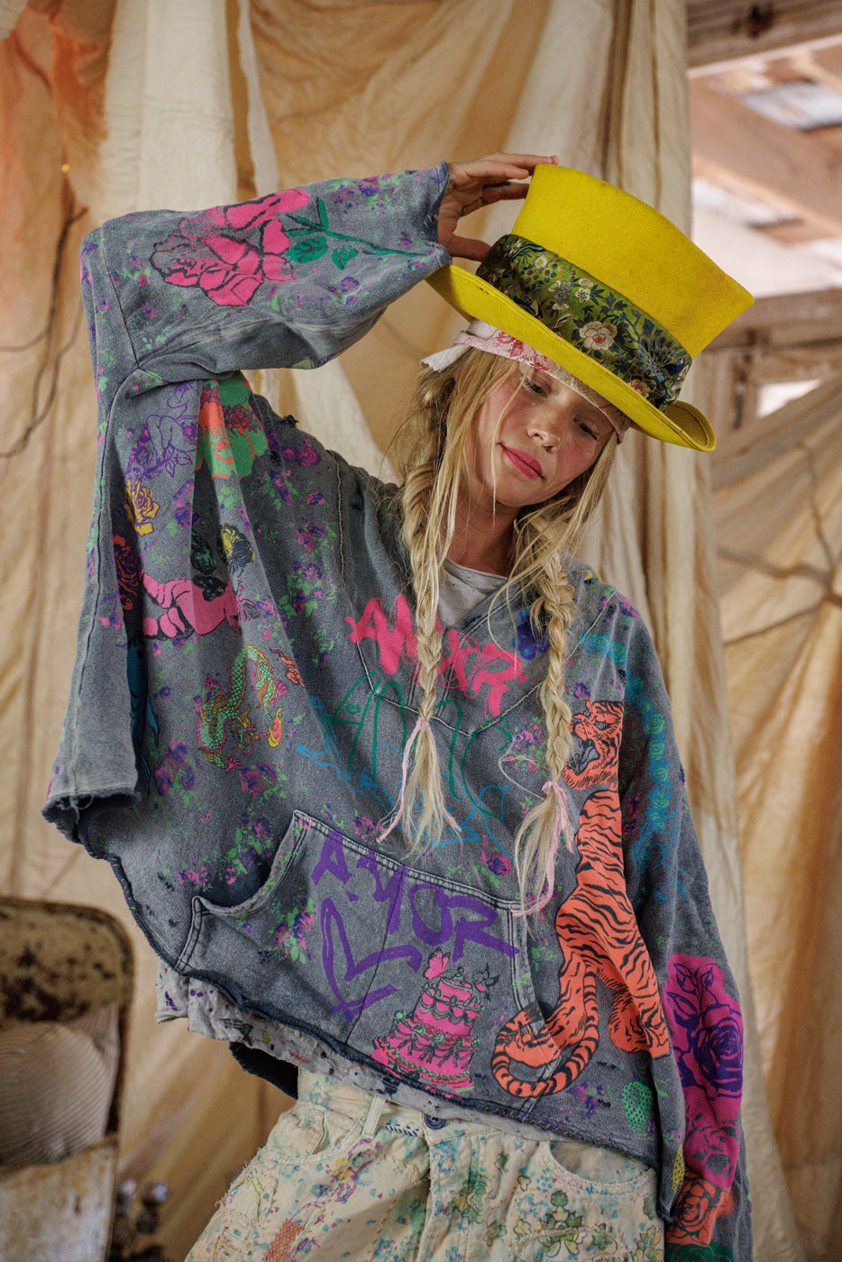 Graphics Raji Hoodie in Prince by Magnolia Pearl