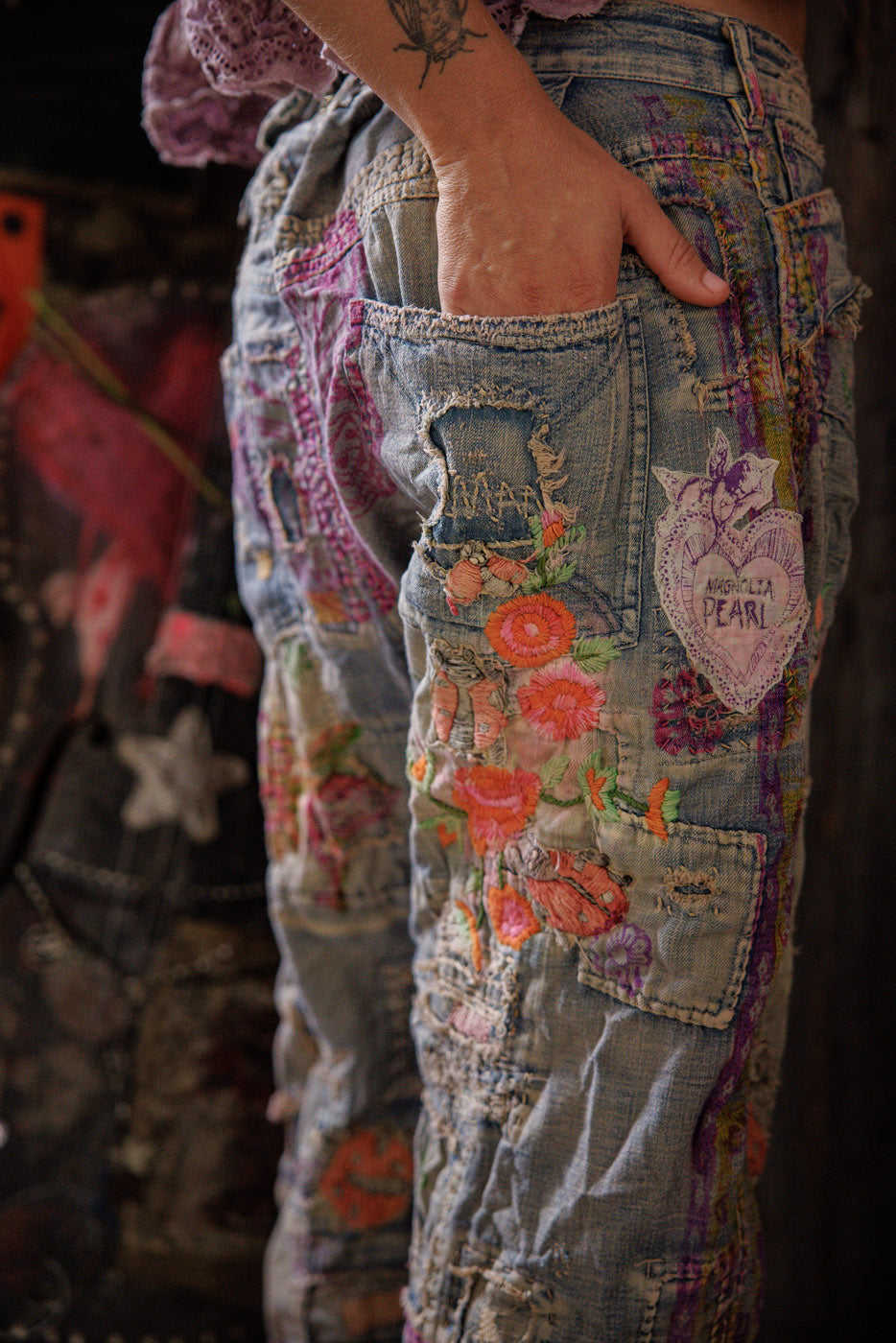 Lady Musette Denims in Washed Indigo by Magnolia Pearl