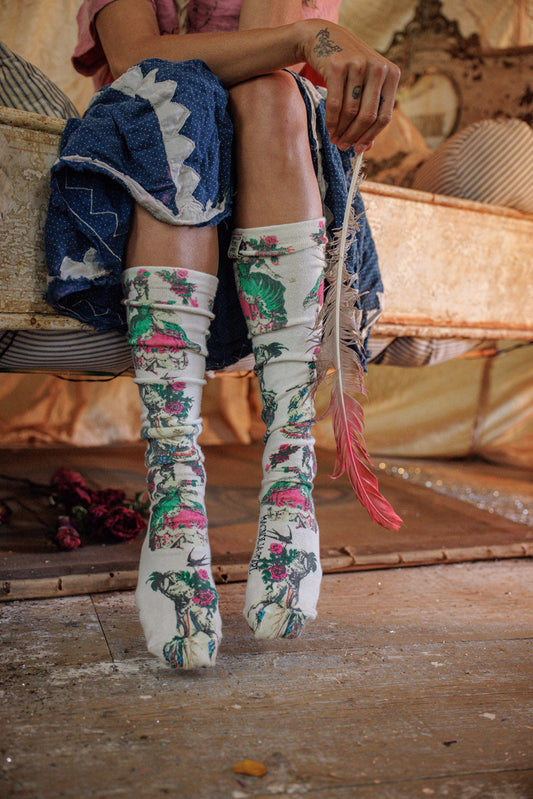 La Dame Verte OTK Socks by Magnolia Pearl