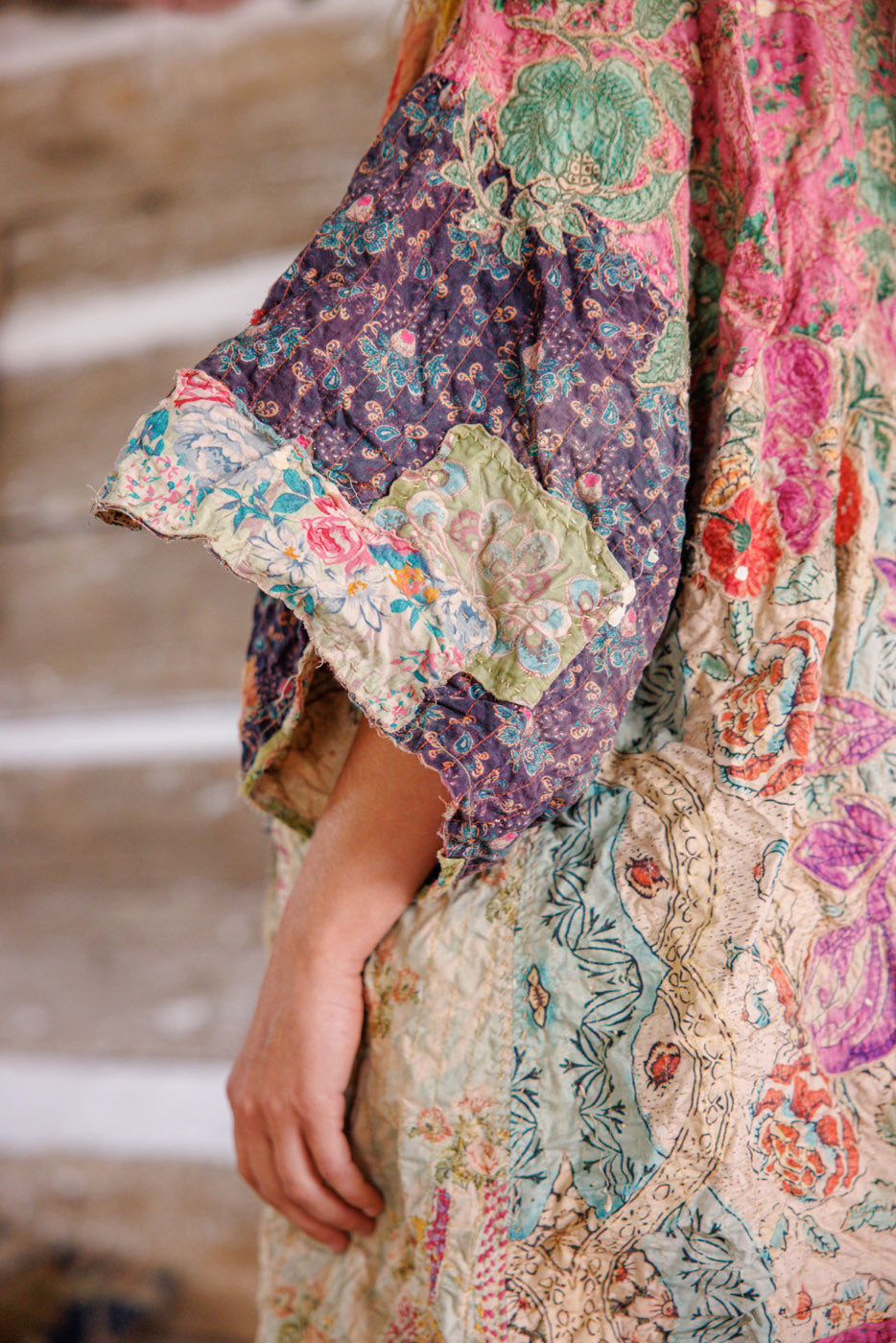 Piecewise Crop Dashi Kimono in Wonderland by Magnolia Pearl