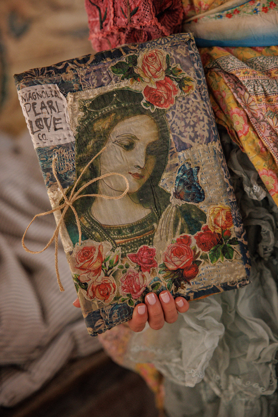 Mary and Roses Notebook in Lapis by Magnolia Pearl