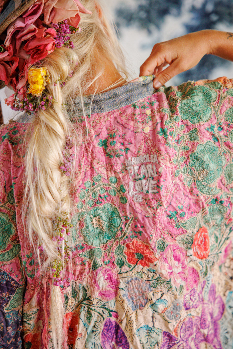 Piecewise Crop Dashi Kimono in Wonderland by Magnolia Pearl