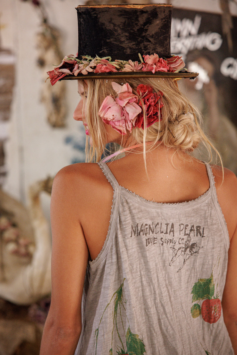 Strawberry Lana Tank in Pebble by Magnolia Pearl