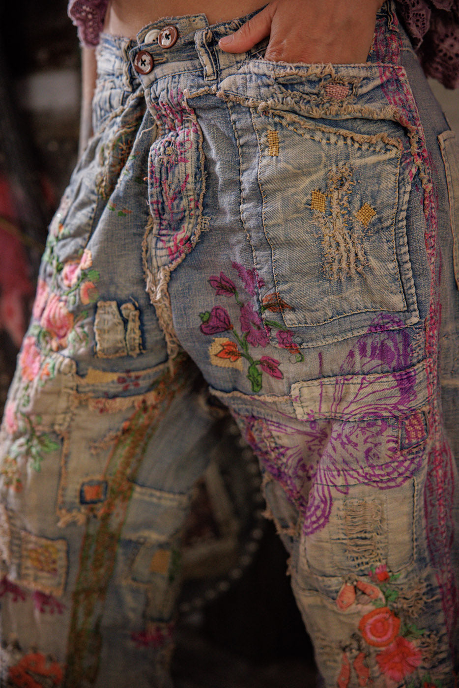 Lady Musette Denims in Washed Indigo by Magnolia Pearl