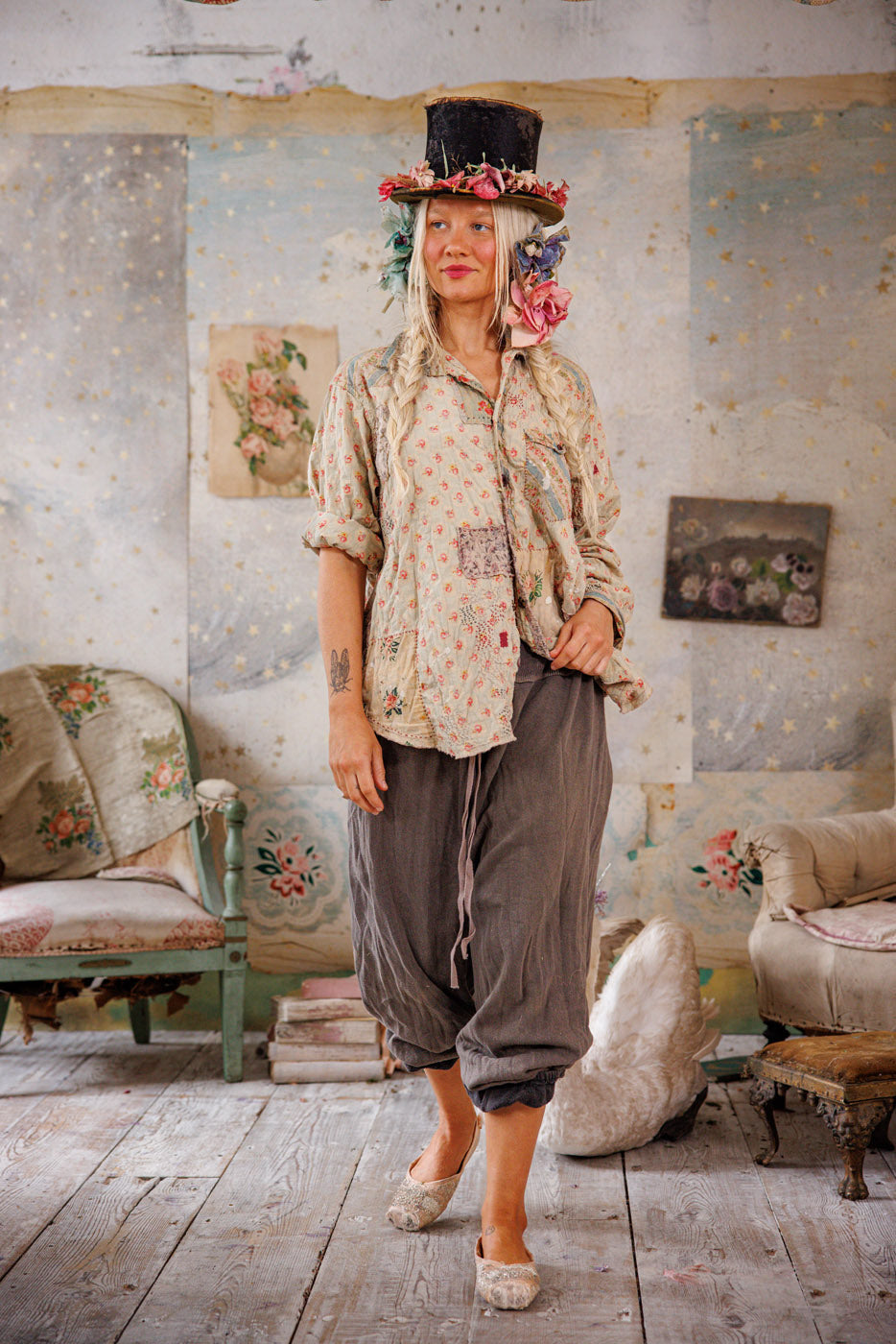Kelly Western Shirt in Mon Cheri by Magnolia Pearl in Shea
