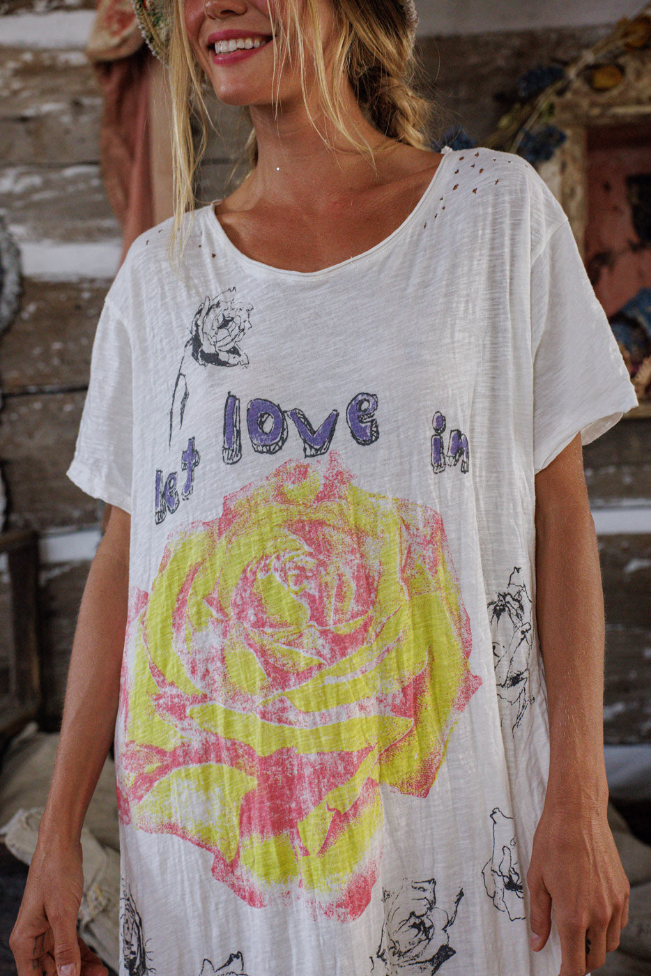 Let Love In T Dress in True by Magnolia Pearl