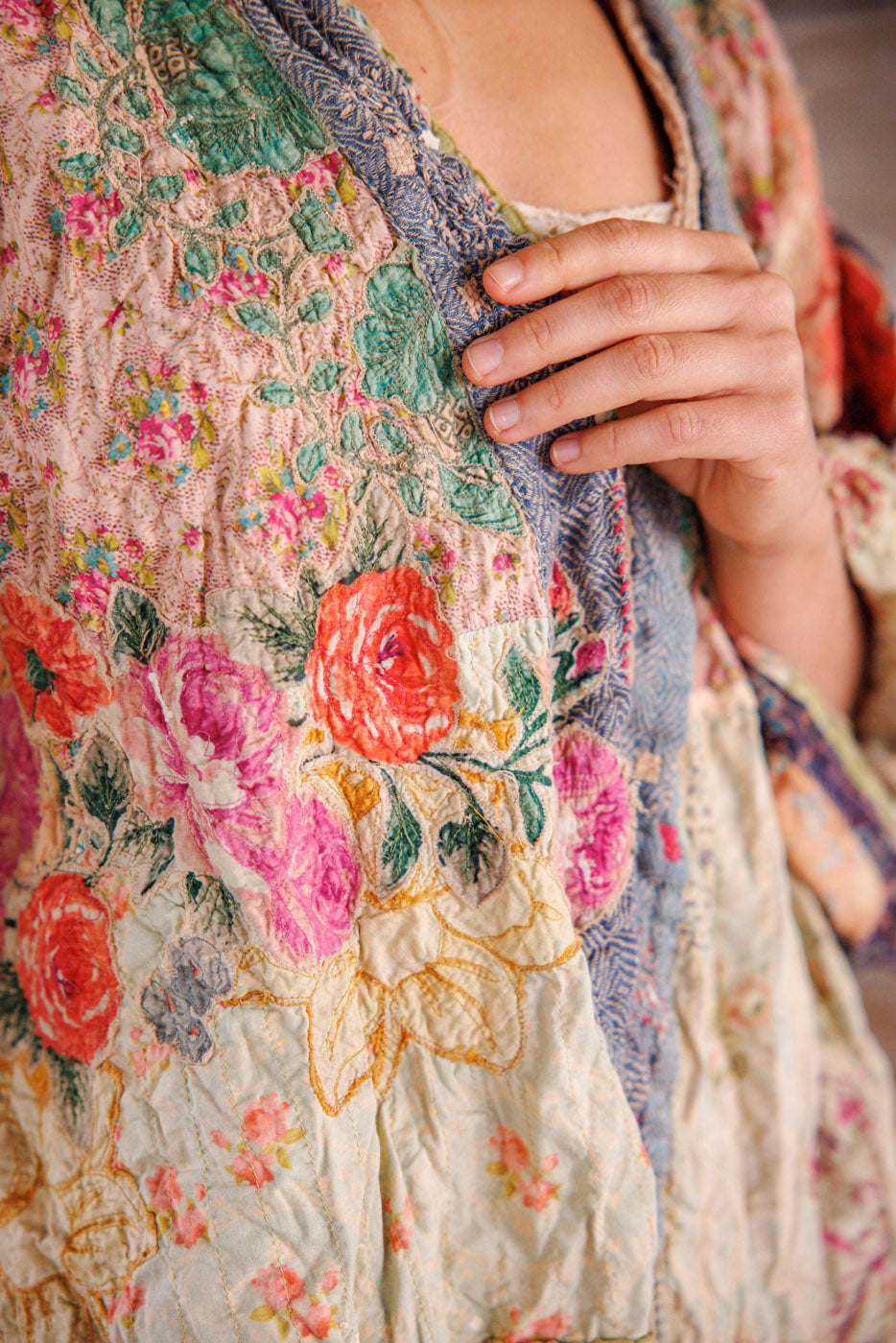 Piecewise Crop Dashi Kimono in Wonderland by Magnolia Pearl