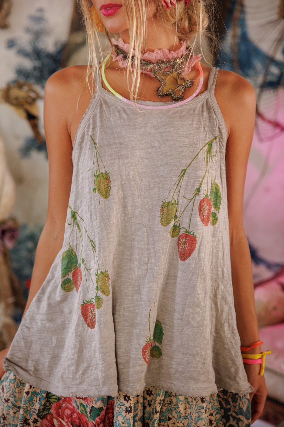 Strawberry Lana Tank in Pebble by Magnolia Pearl