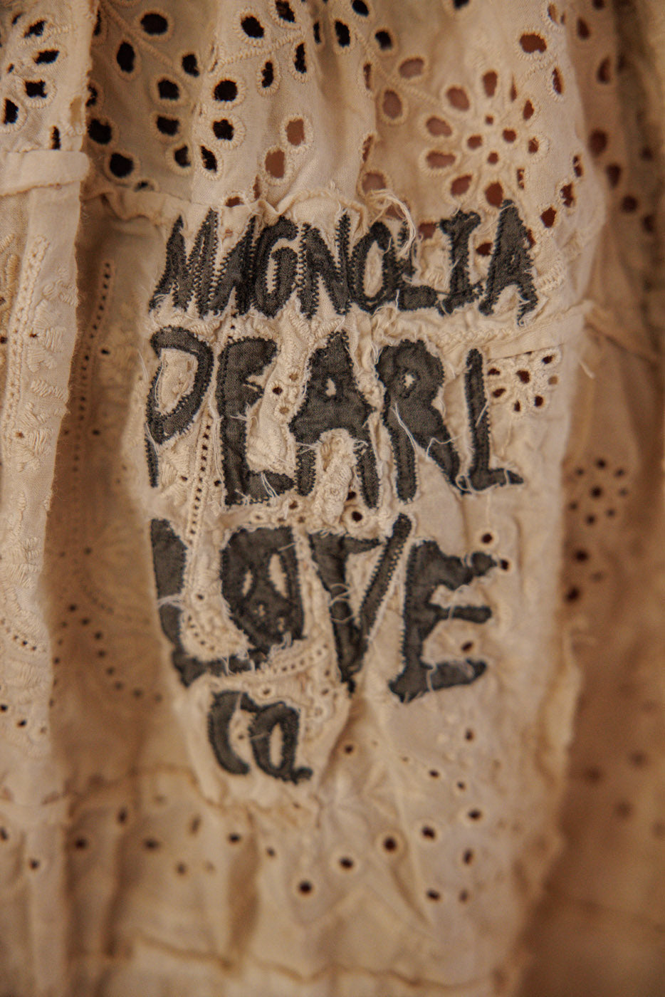 Eyelet Patchwork Pissarro Skirt in Swan by Magnolia Pearl