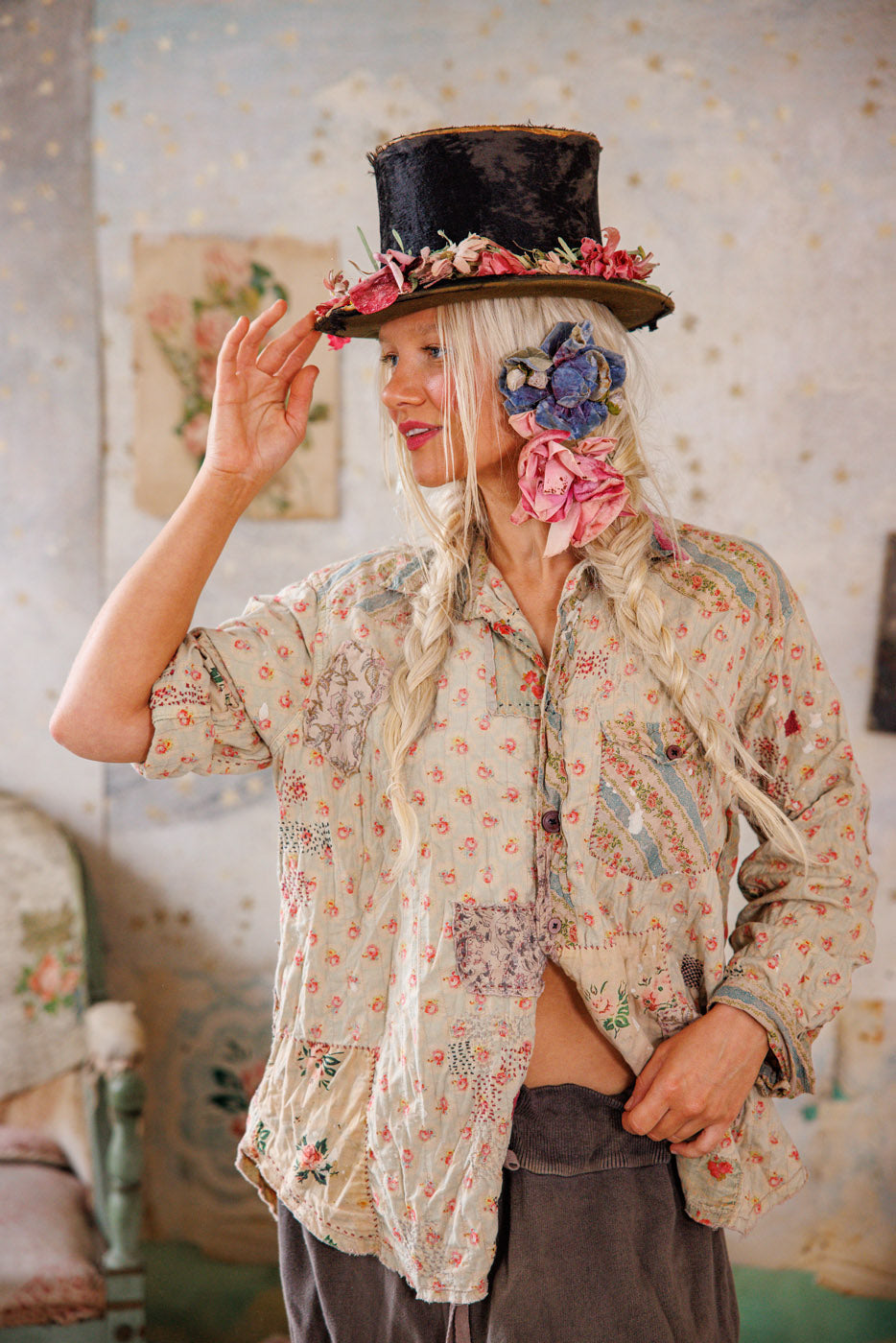 Kelly Western Shirt in Mon Cheri by Magnolia Pearl in Shea