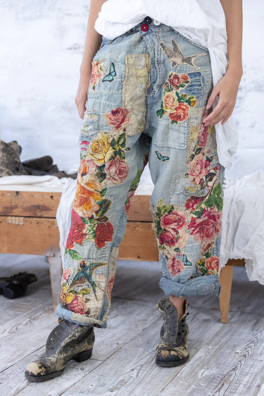 Quilts and Roses Miner Pants in Faded Indigo by Magnolia Pearl