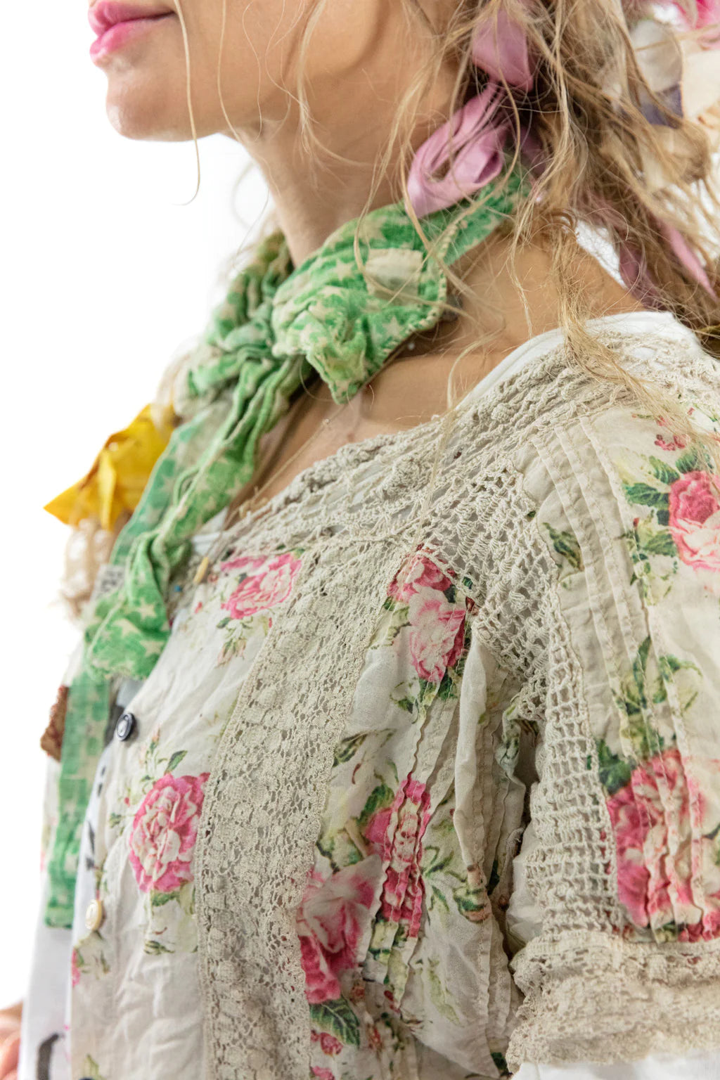 Floral Dejah Cropped Blouse by Magnolia Pearl