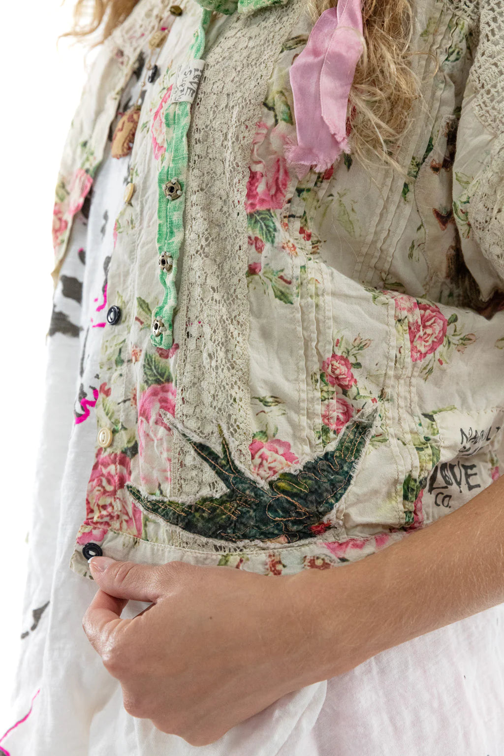Floral Dejah Cropped Blouse by Magnolia Pearl