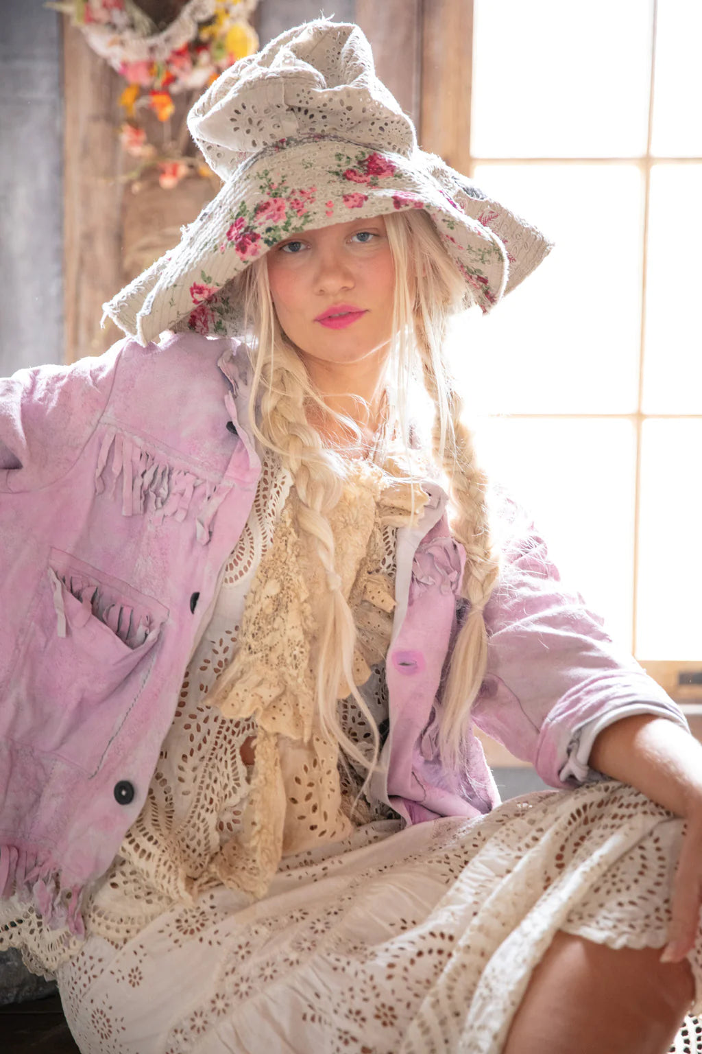 Eyelet Odet Jabot by Magnolia Pearl