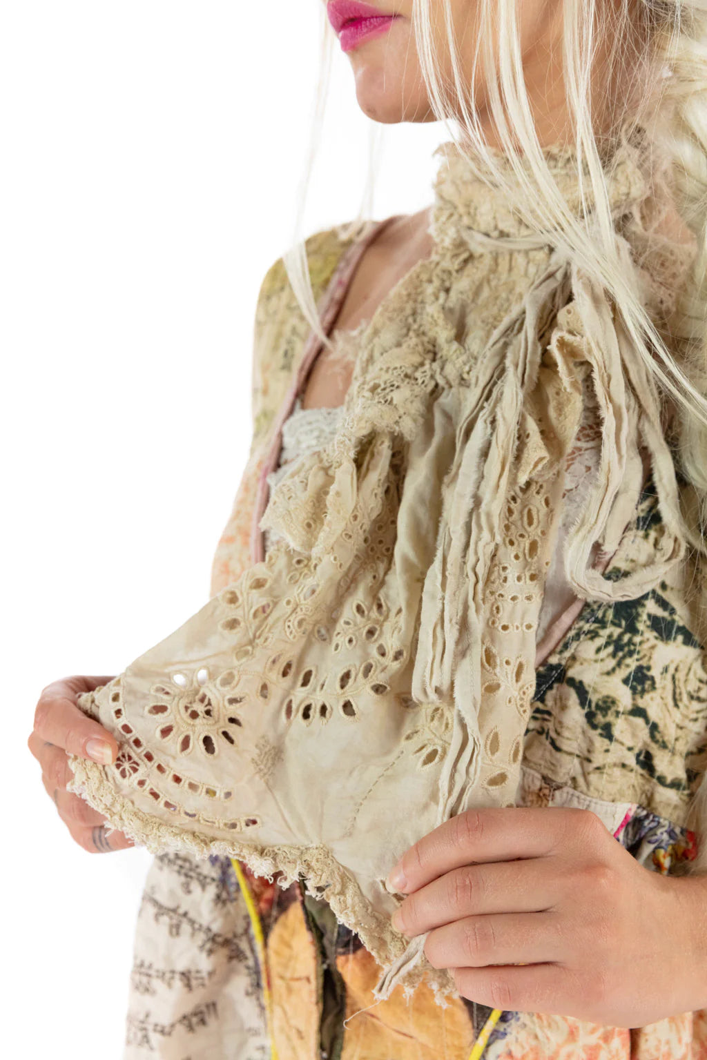 Eyelet Odet Jabot by Magnolia Pearl