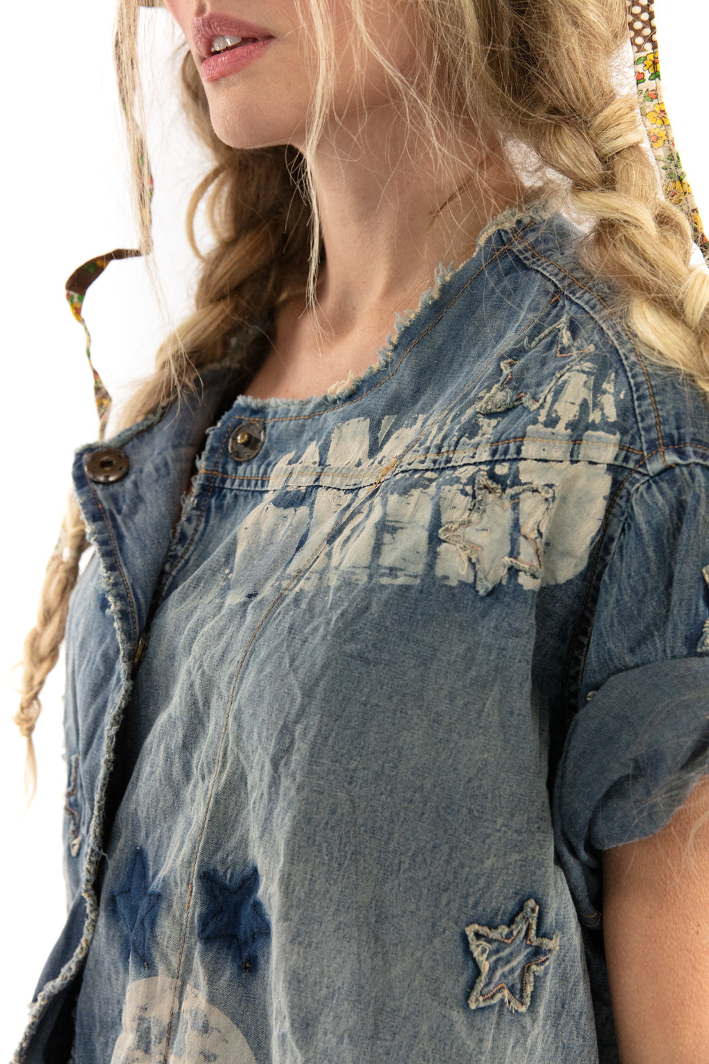 Denim Star Applique Coat by Magnolia Pearl The Vintage Garden