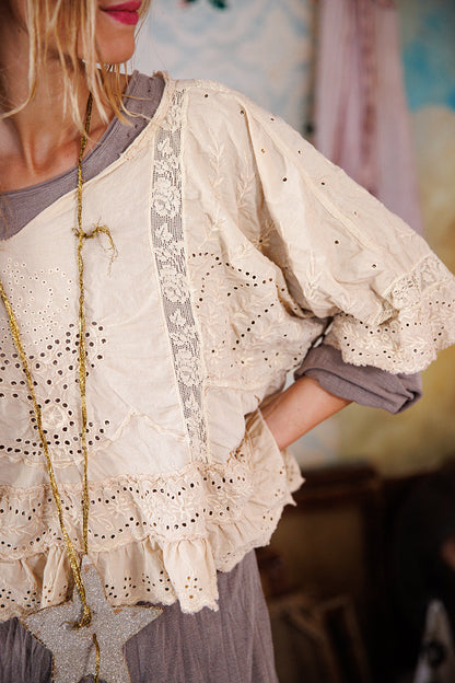 Eyelet Rosemary Blouse in Aged by Magnolia Pearl