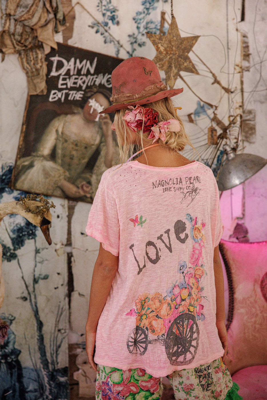 Special Delivery T in Azalea Dip Dye by Magnolia Pearl