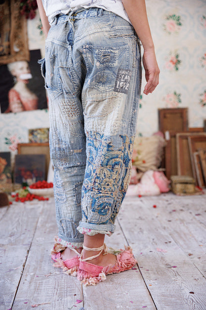 Quilted Eden Miner Denims in Washed Indigo by Magnolia Pearl