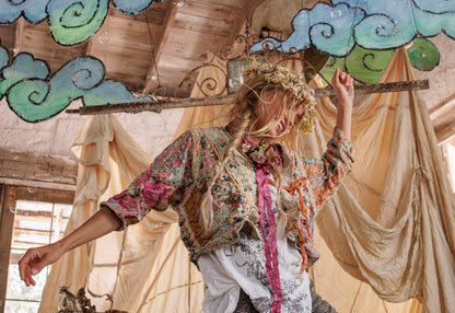 Kalamkari Andhra Jacket in Wonderland by Magnolia Pearl
