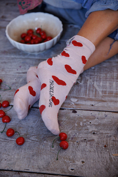 Candy Heart MP Socks in Babylove by Magnolia Pearl