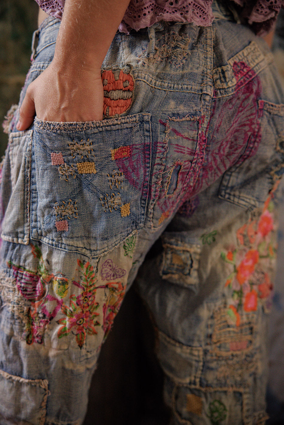 Lady Musette Denims in Washed Indigo by Magnolia Pearl