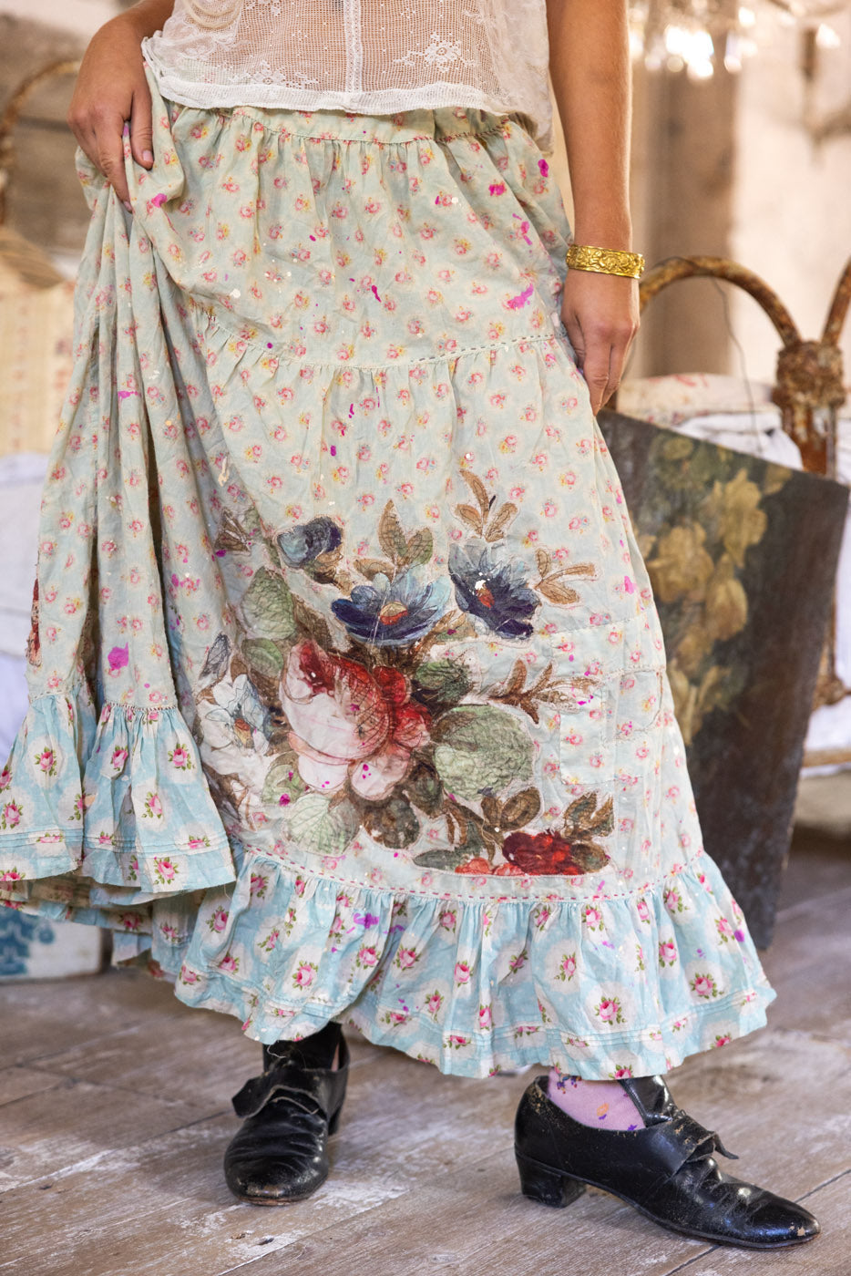 Applique Friendship Skirt in Mon Cheri by Magnolia Pearl