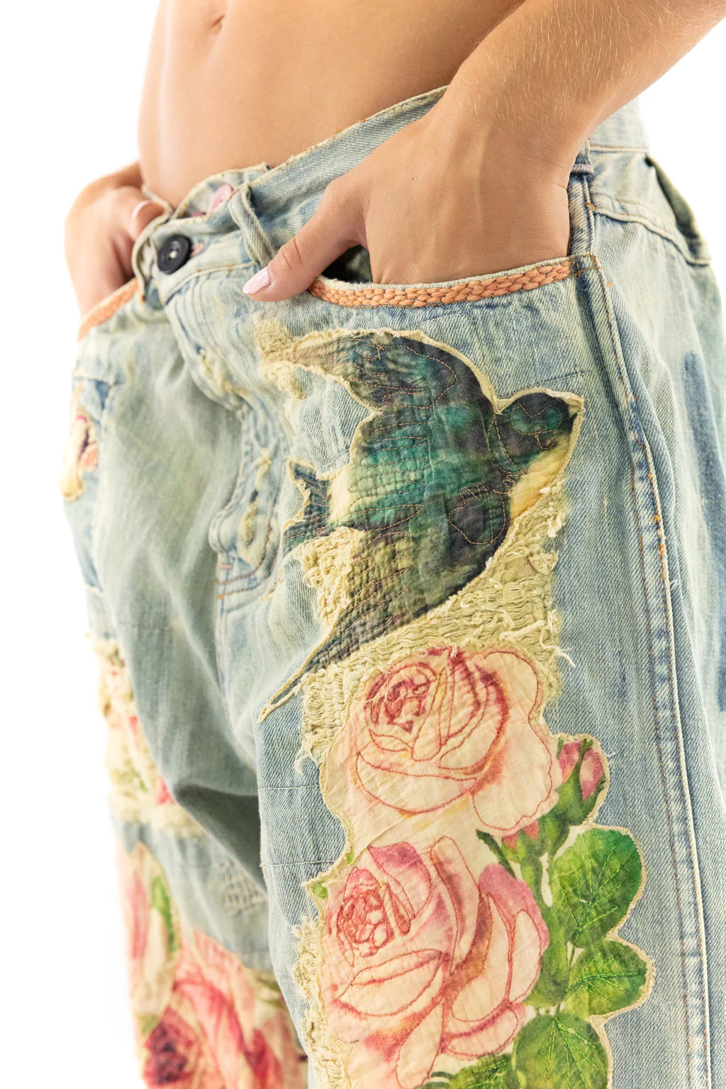 Bird Applique Miner Denims by Magnolia Pearl