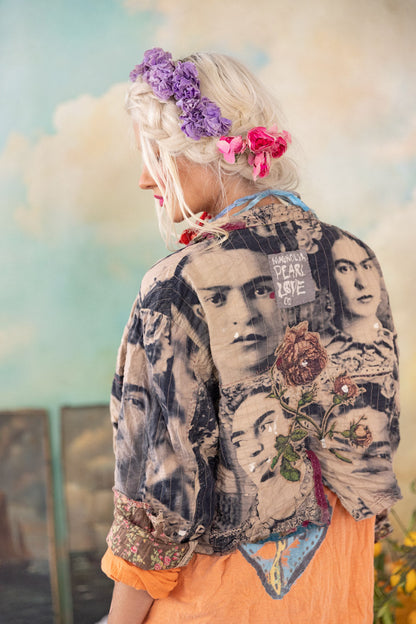 Faces Of Frida Kelley Jacket in Artist Shoot by Magnolia Pearl