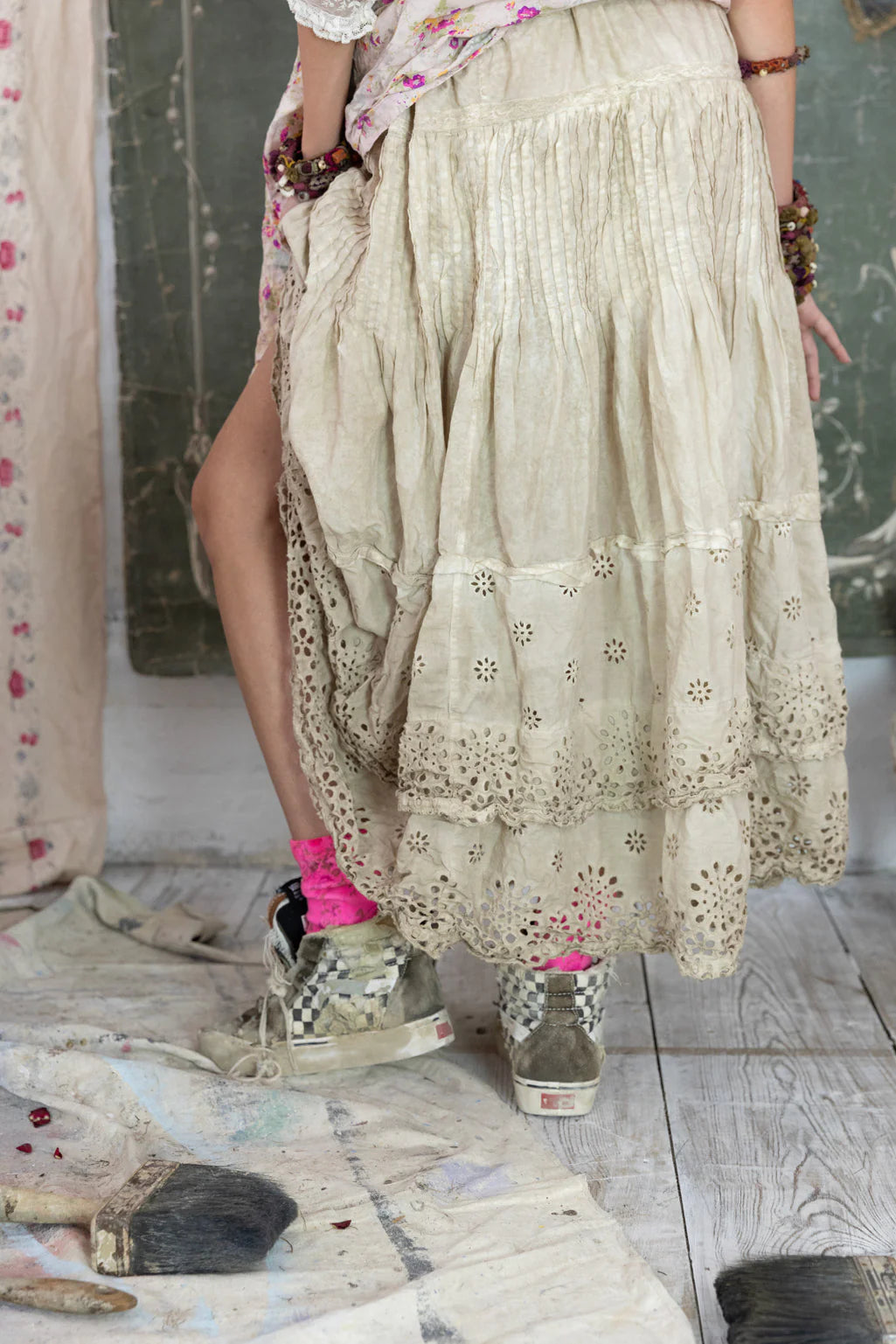 Eyelet Hilma Skirt in Swan by Magnolia Pearl
