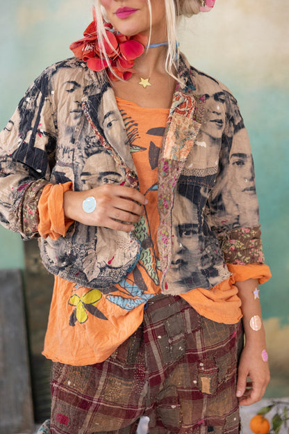 Faces Of Frida Kelley Jacket in Artist Shoot by Magnolia Pearl