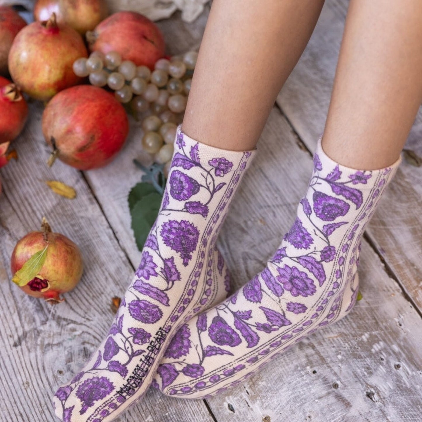 Blockprint Socks in Rajasthan by Magnolia Pearl