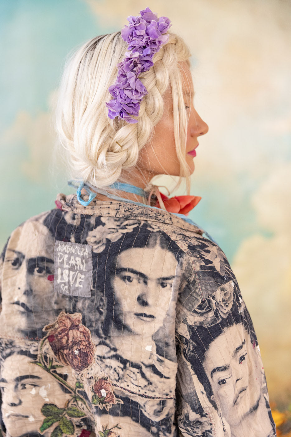 Faces Of Frida Kelley Jacket in Artist Shoot by Magnolia Pearl