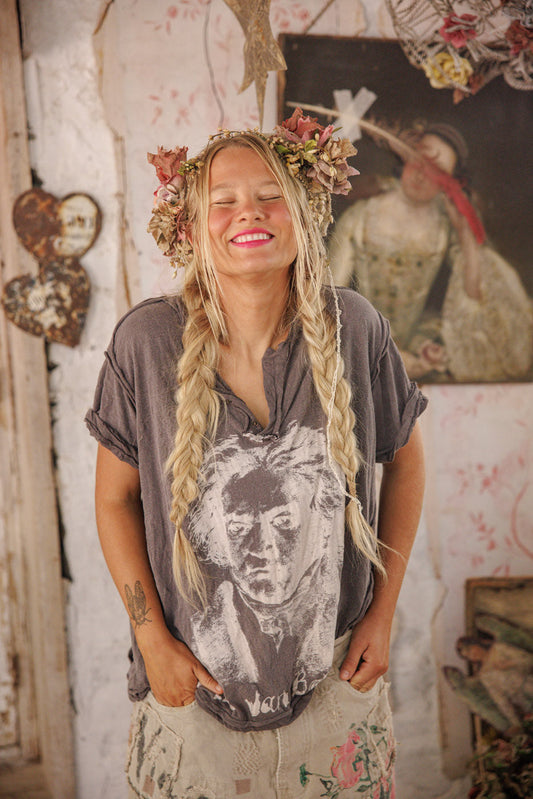 Beethoven Portrait Julien Henley Top in Ozzy by Magnolia Pearl
