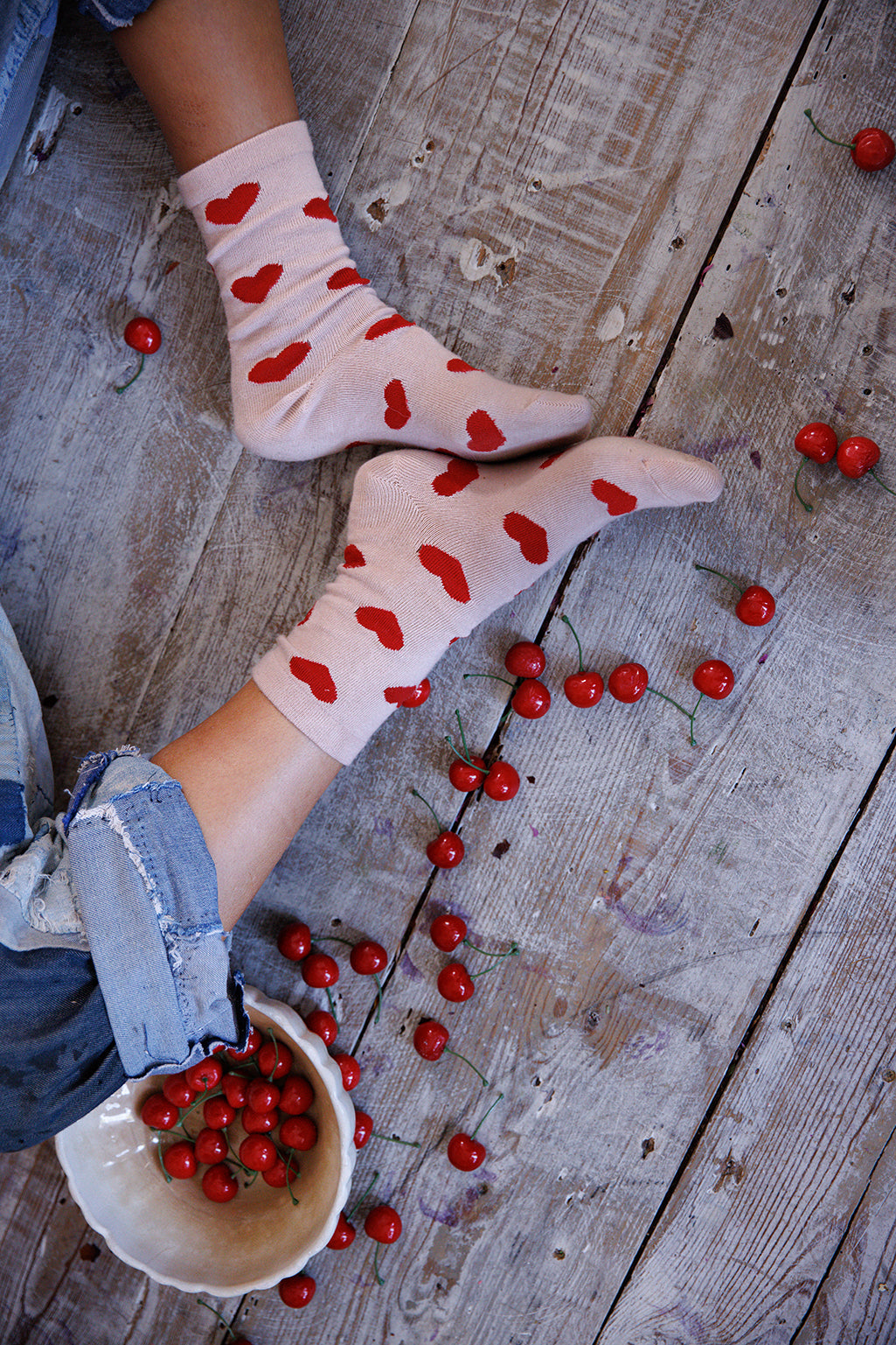 Candy Heart MP Socks in Babylove by Magnolia Pearl