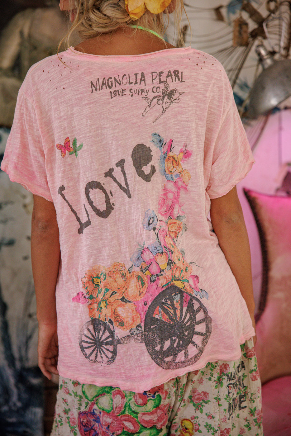 Special Delivery T in Azalea Dip Dye by Magnolia Pearl