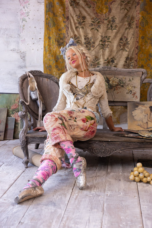 Jacquard Applique Miner Pants in Soleil En Rose by Magnolia Pearl
