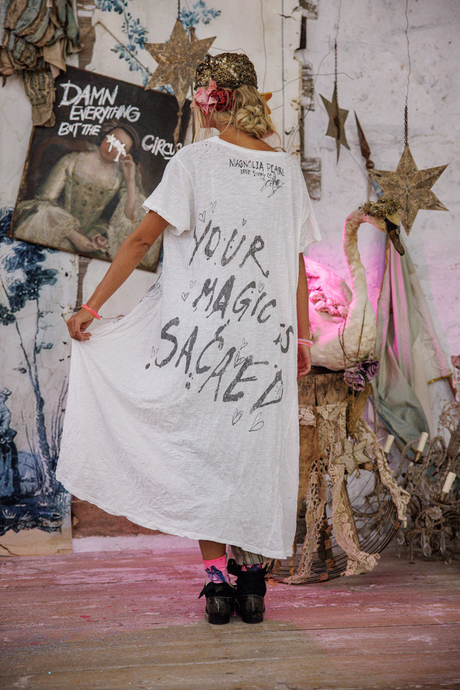 Your Magic Is Sacred T Dress in True by Magnolia Pearl