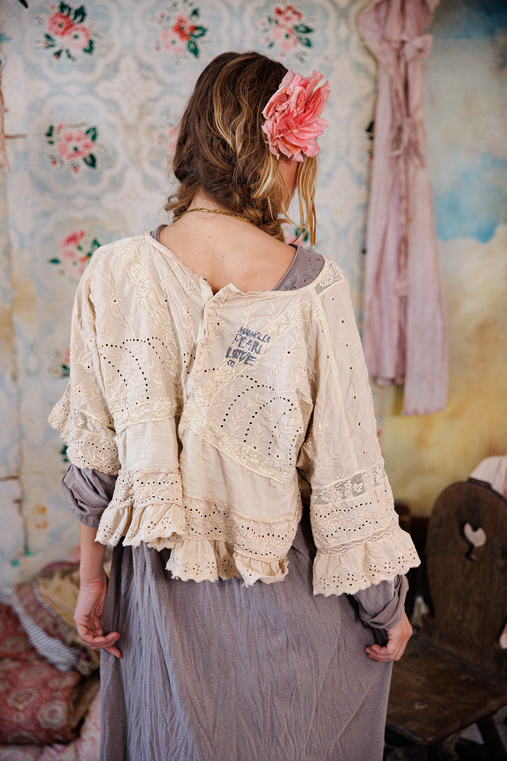 Eyelet Rosemary Blouse in Aged by Magnolia Pearl