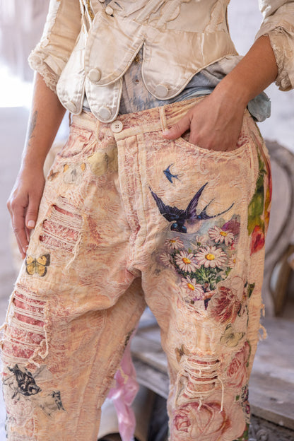 Jacquard Applique Miner Pants in Soleil En Rose by Magnolia Pearl