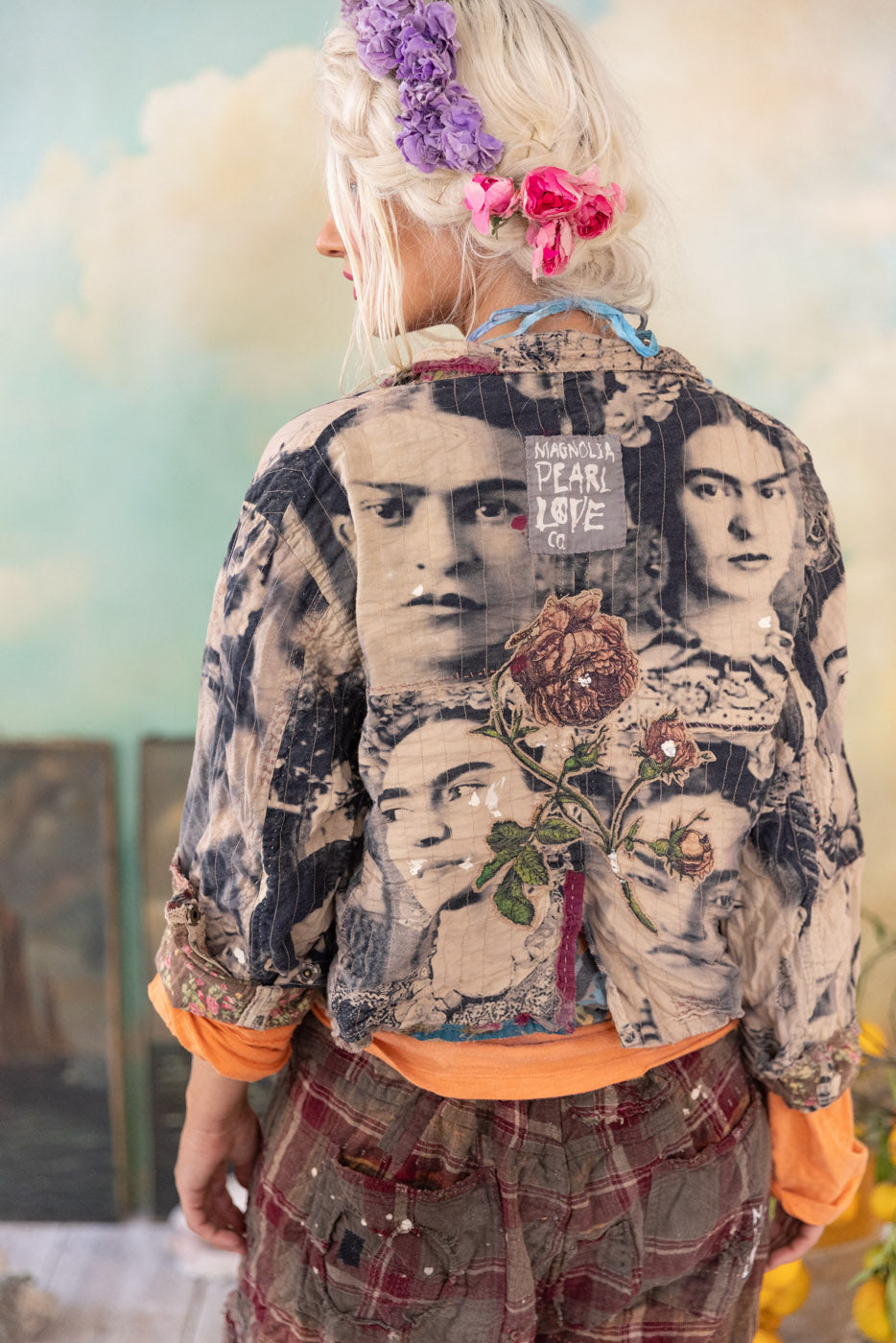 Faces Of Frida Kelley Jacket in Artist Shoot by Magnolia Pearl