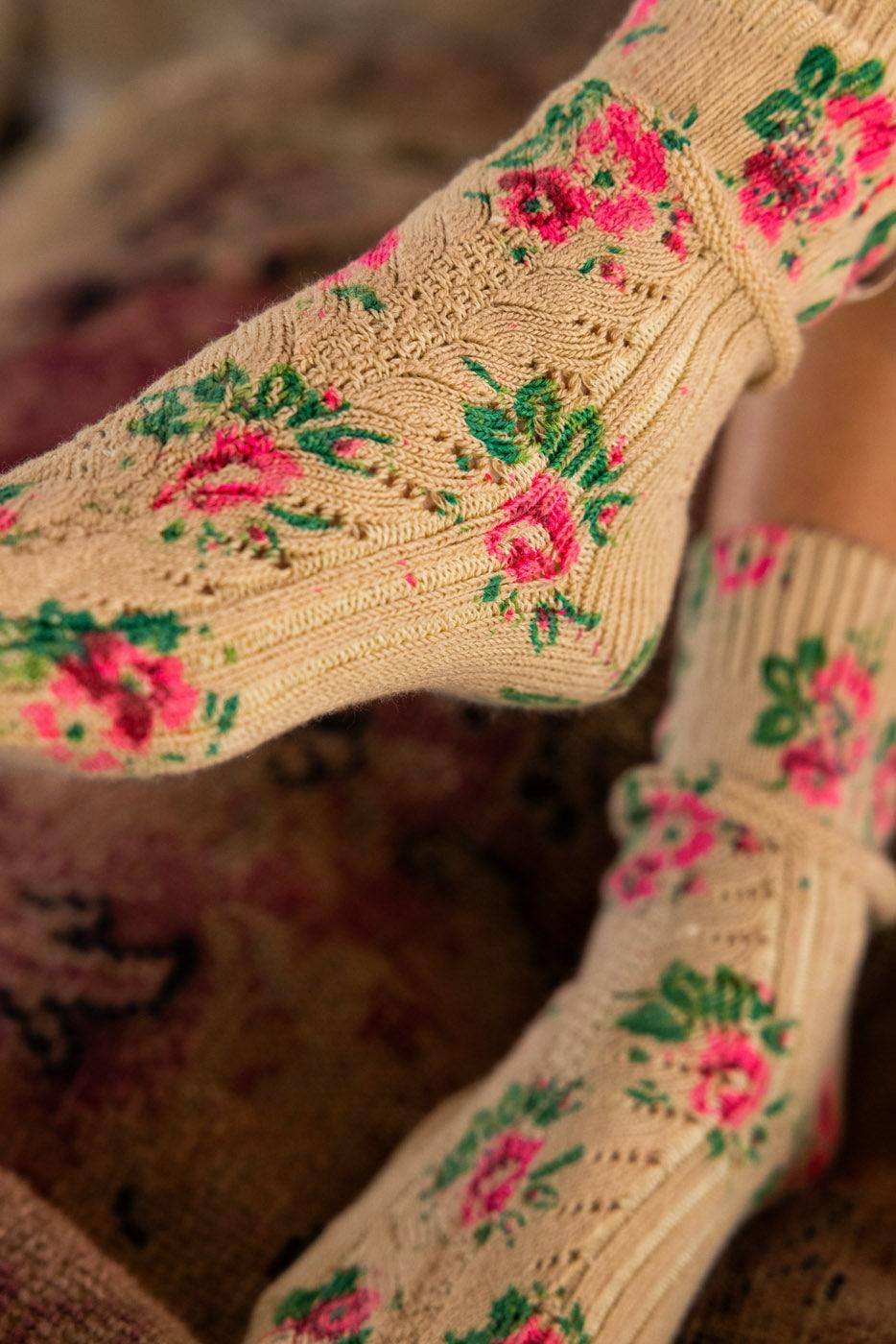 Floral Lil Dipper Socks in School Girl by Magnolia Pearl