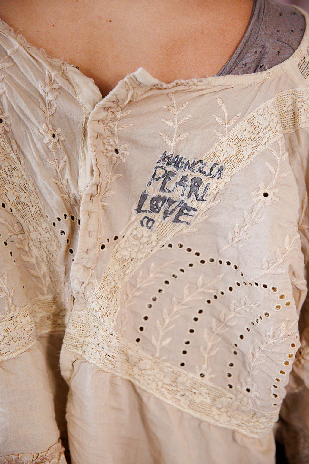 Eyelet Rosemary Blouse in Aged by Magnolia Pearl