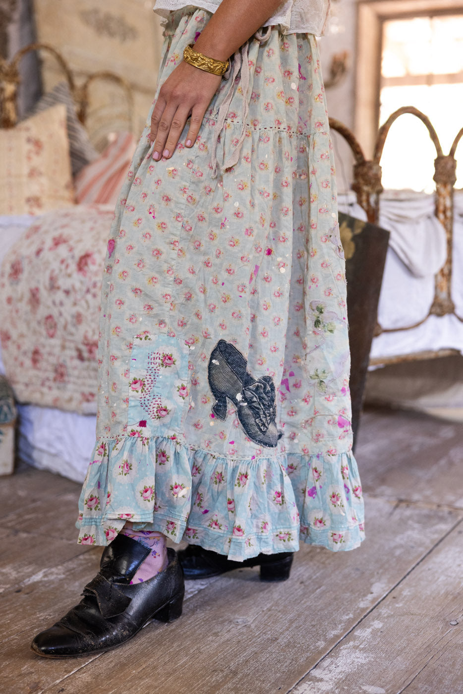 Applique Friendship Skirt in Mon Cheri by Magnolia Pearl