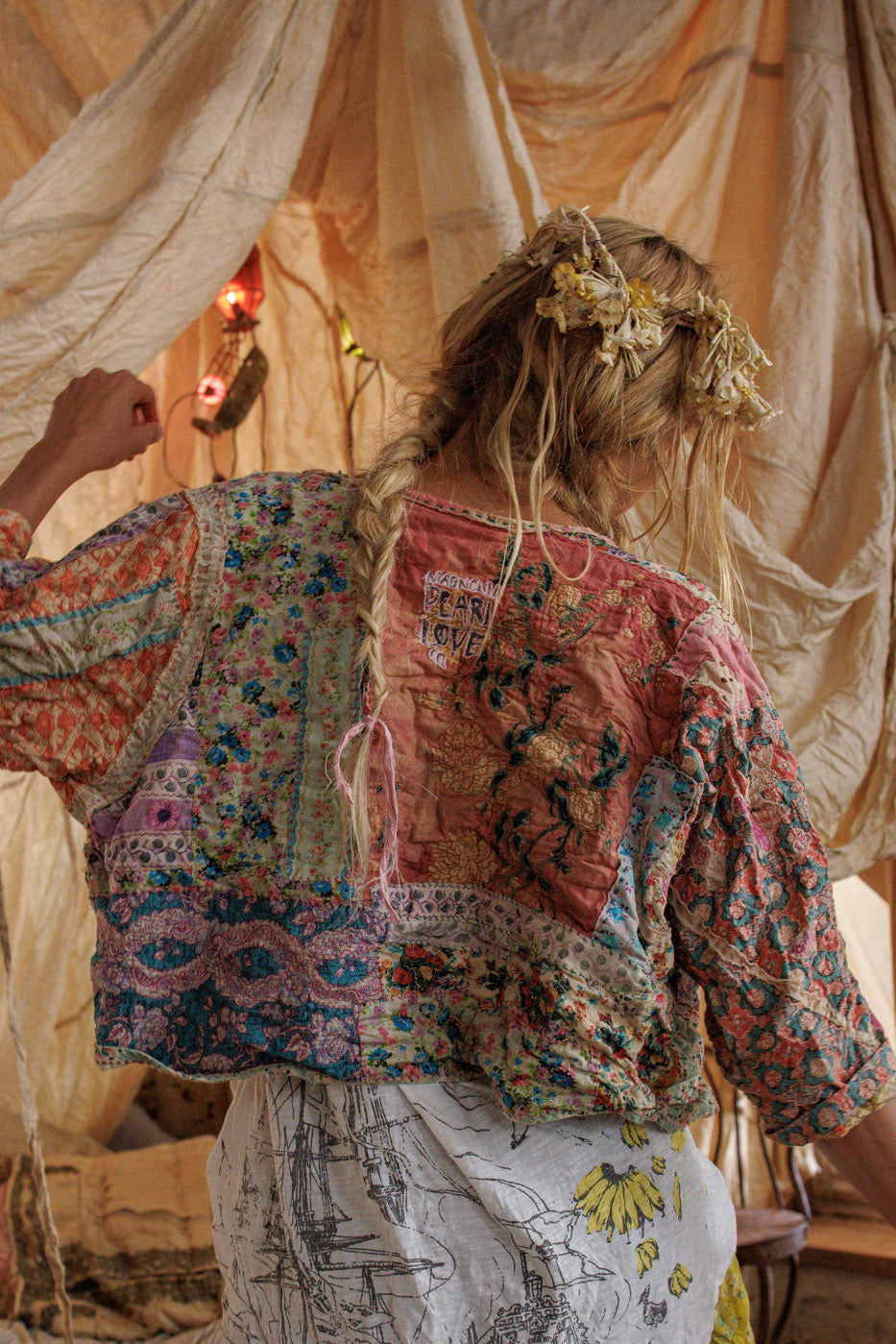 Kalamkari Andhra Jacket in Wonderland by Magnolia Pearl