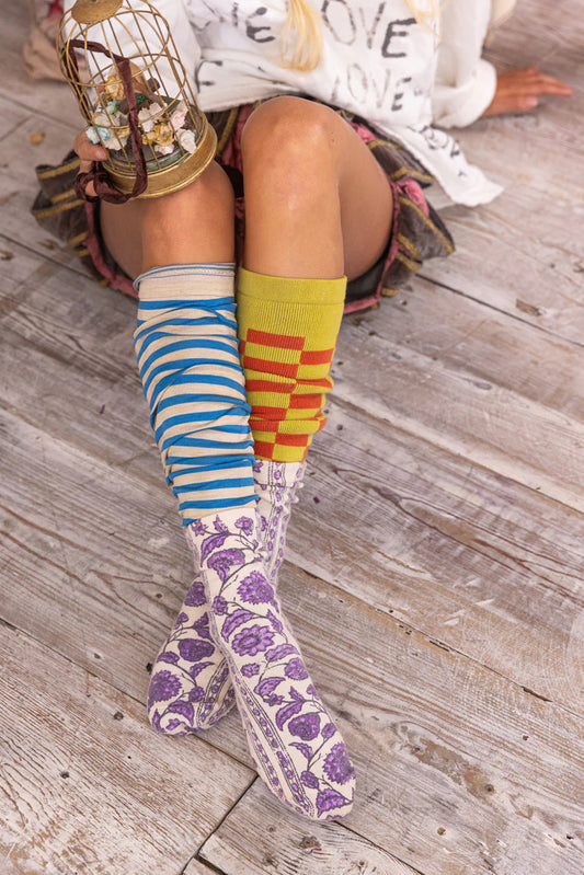 Blockprint Socks in Rajasthan by Magnolia Pearl