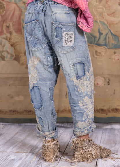 Lace Embroidered Miner Denims by Magnolia Pearl