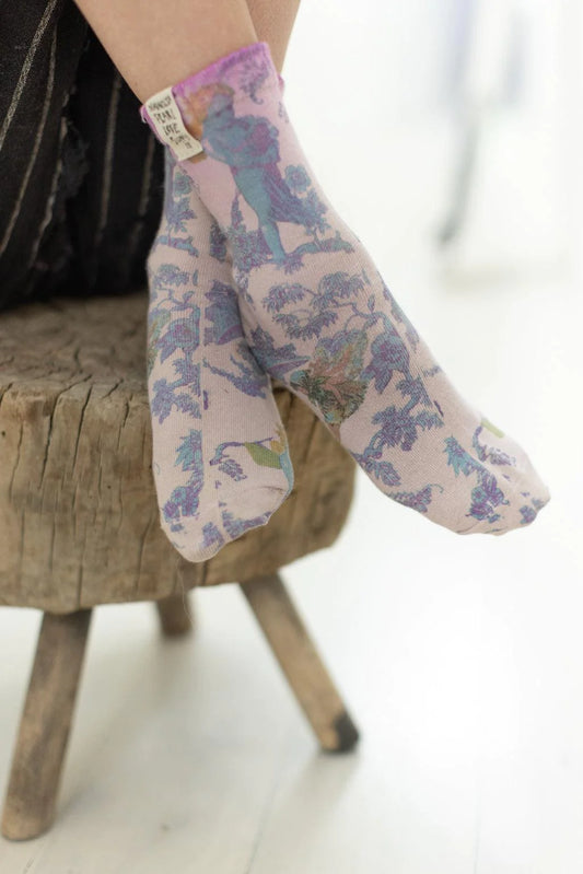 MP Floral Woven Socks in Beauty School Dropout by Magnolia Pearl